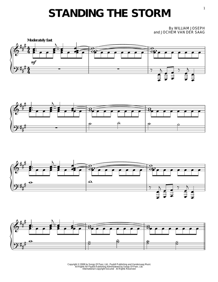 Standing The Storm Standing The Storm Piano Solo scores gallery preview page 1