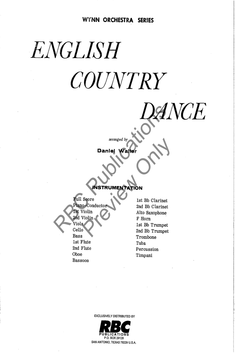 English Country Dance Full Orchestra scores gallery preview page 2