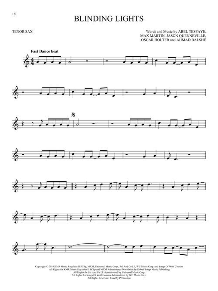 101 Simple Songs Tenor Saxophone scores gallery preview page 6