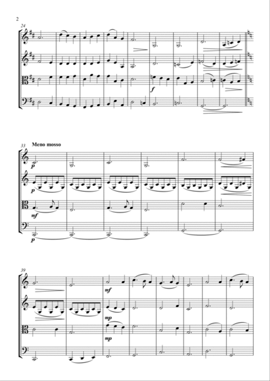 String Quartet Christmas Medley String Quartet scores gallery preview page 2