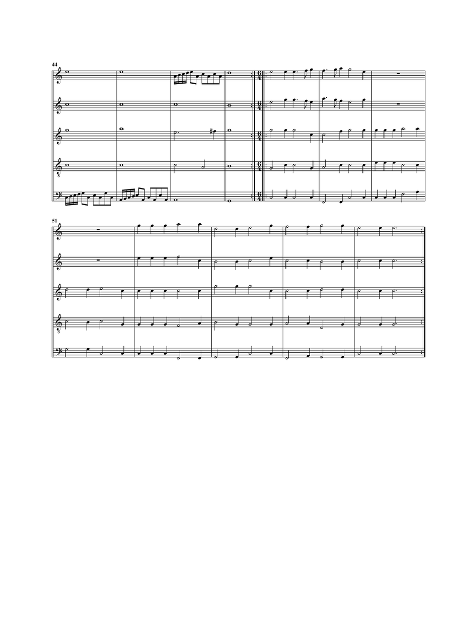 Intrada SSWV 60 (arrangement for 5 recorders) Recorder scores gallery preview page 3