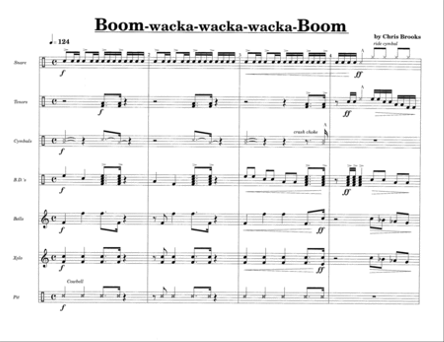 Boom-wacka-wacka-wacka-Boom w/Tutor Tracks Percussion Ensemble scores gallery preview page 3