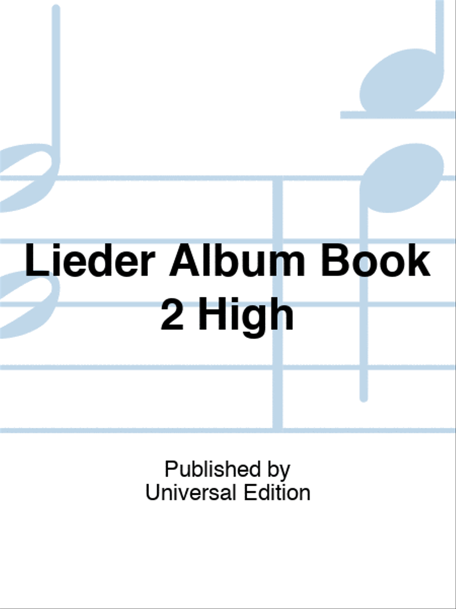 Strauss - Song Album Vol 2 For High Voice/Piano High Voice scores gallery preview page 1
