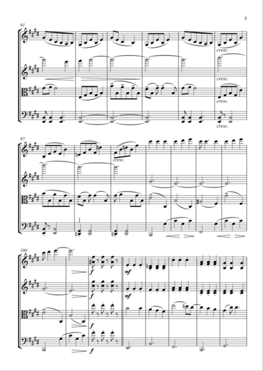 She's Leaving Home String Quartet scores gallery preview page 5