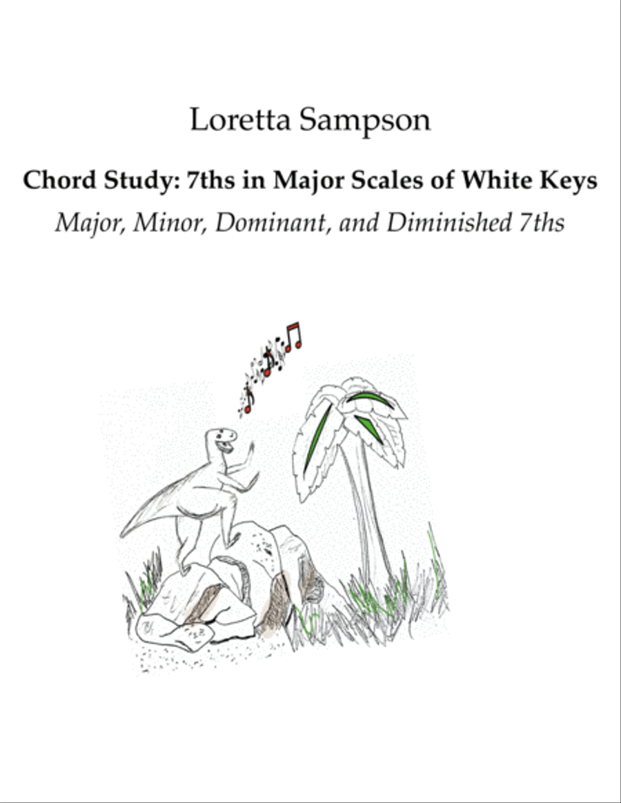 Chord Study: 7th Chords in Major White Keys Piano Method scores gallery preview page 1