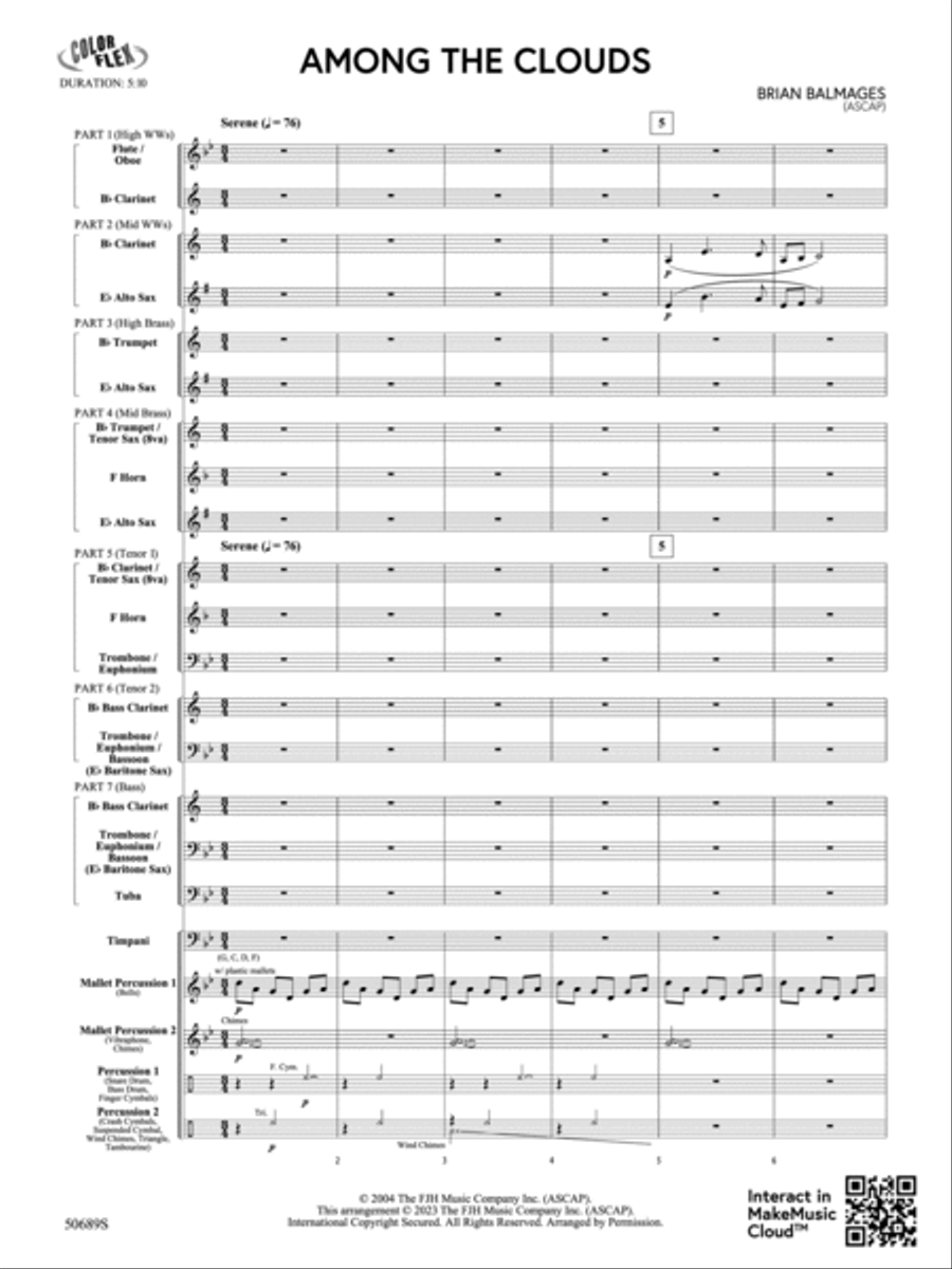 Among the Clouds: Score Among the Clouds: Score Concert Band scores gallery preview page 4