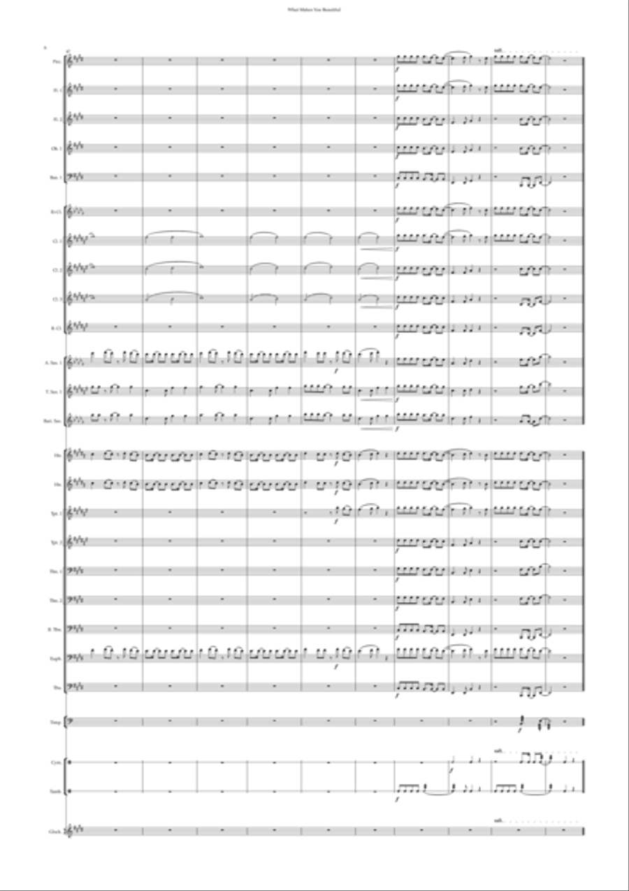 What Makes You Beautiful Concert Band scores gallery preview page 6