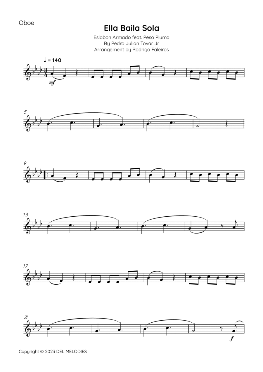 Ella Baila Sola Oboe Solo scores gallery preview page 1
