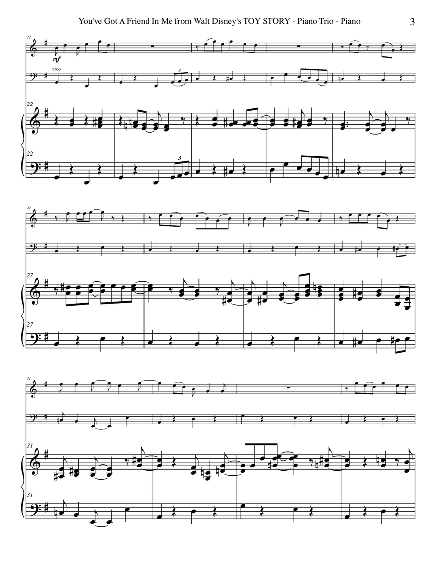 You've Got A Friend In Me Piano Trio scores gallery preview page 3