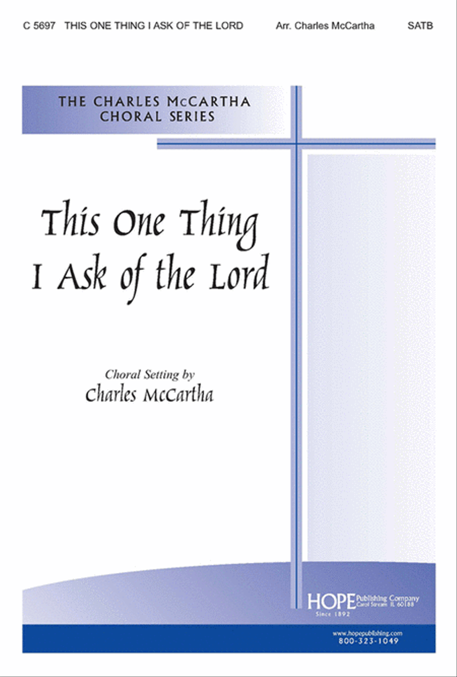 This One Thing I Ask of the Lord 4-Part scores gallery preview page 1