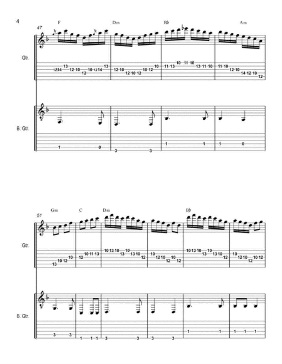 Galveston Galveston Guitar Solo scores gallery preview page 4