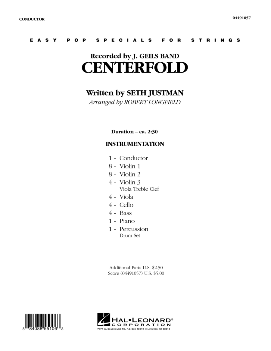 Centerfold - Full Score
