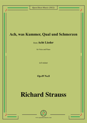 Richard Strauss-Ach,was Kummer,Qual und Schmerzen,in b minor