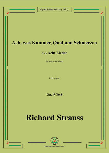 Richard Strauss-Ach,was Kummer,Qual und Schmerzen,in b minor image number null