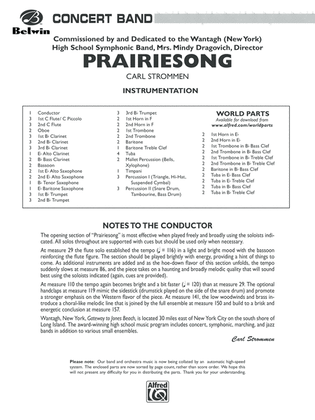 Prairiesong: Score