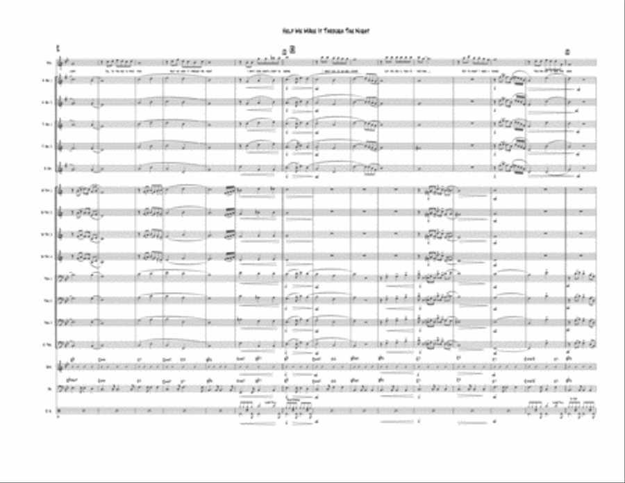 Help Me Make It Through The Night Jazz Ensemble scores gallery preview page 3