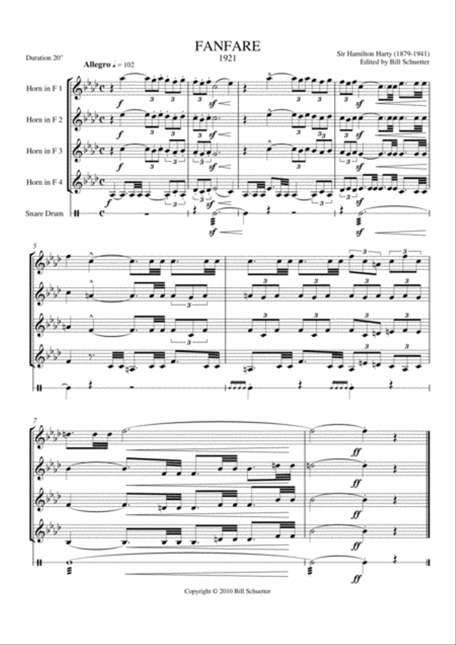 Fanfare Horn scores gallery preview page 1