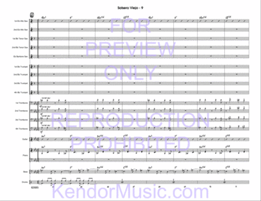 Salsero Viejo (Full Score) Jazz Ensemble scores gallery preview page 10