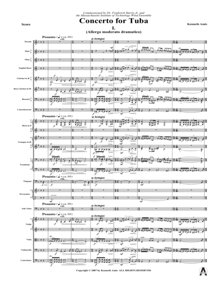 Concerto for Tuba and Orchestra - STUDY SCORE ONLY