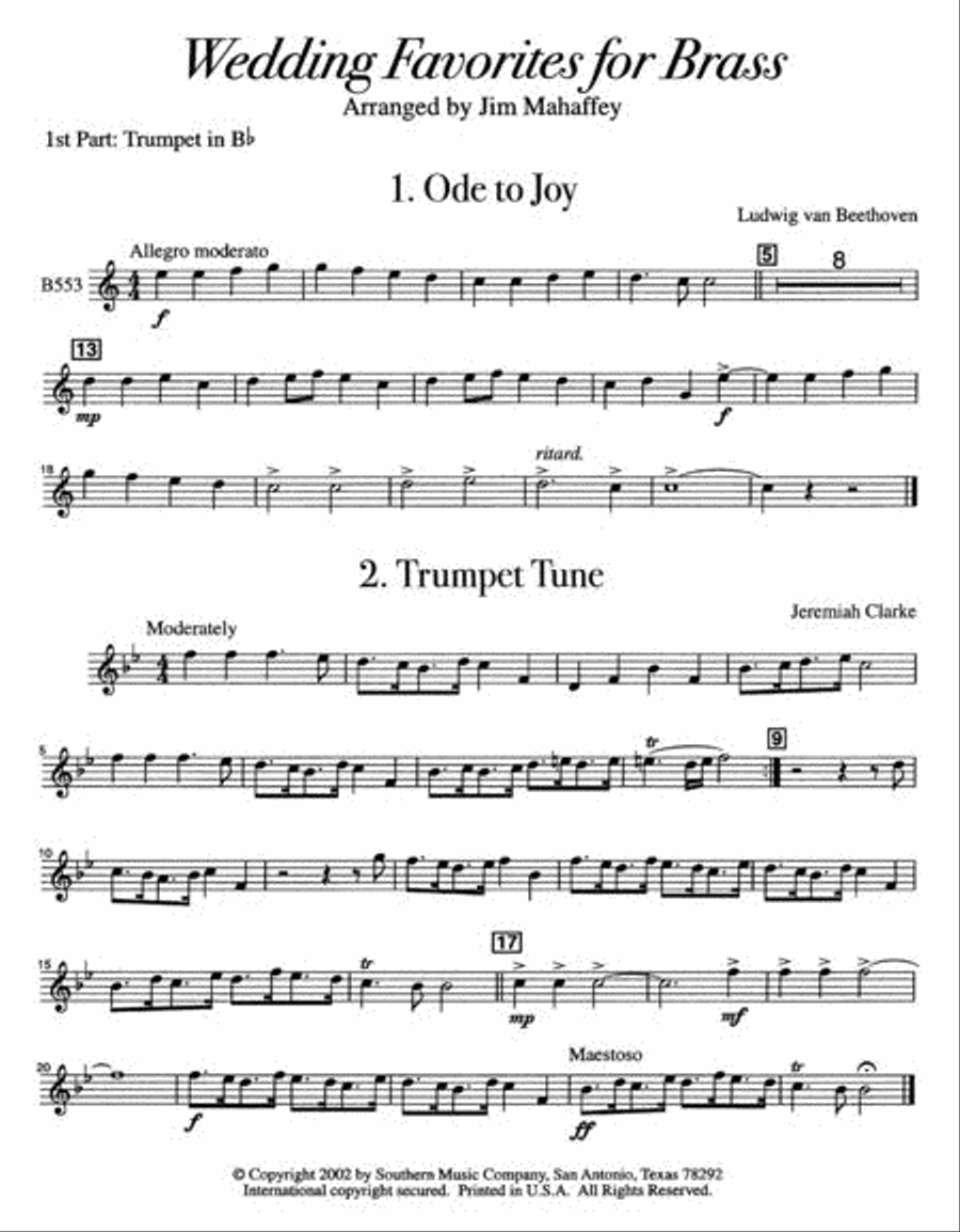 Wedding Favorites for Brass Brass Quartet scores gallery preview page 2