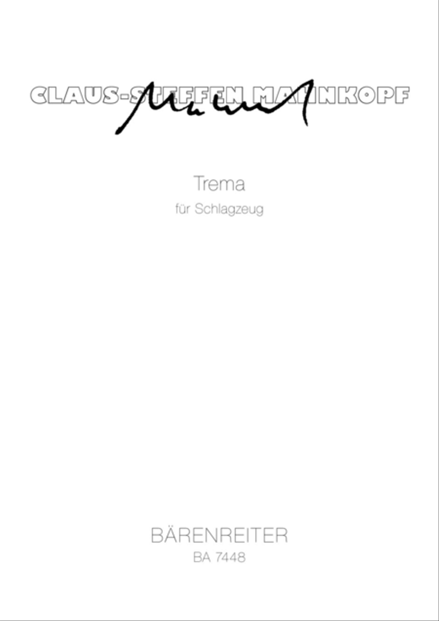 Trema für Schlagzeug (1994) Drums scores gallery preview page 1