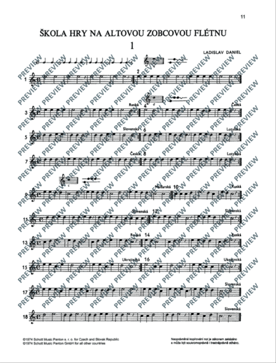 School for Treble Recorder Alto Recorder scores gallery preview page 12