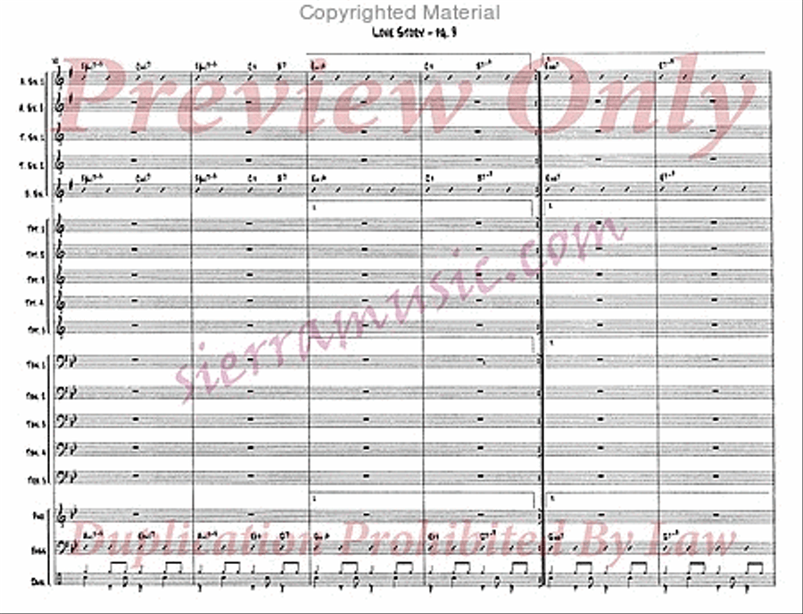 Love Story Love Story Jazz Ensemble scores gallery preview page 10