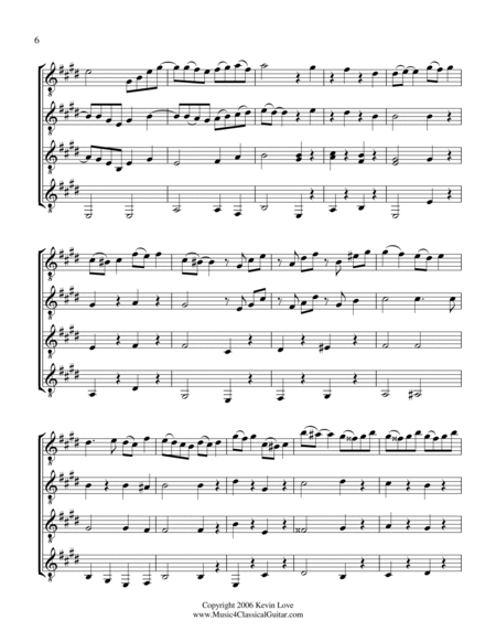 Gavotte en Rondeau (Guitar Quartet) - Score and Parts image number null