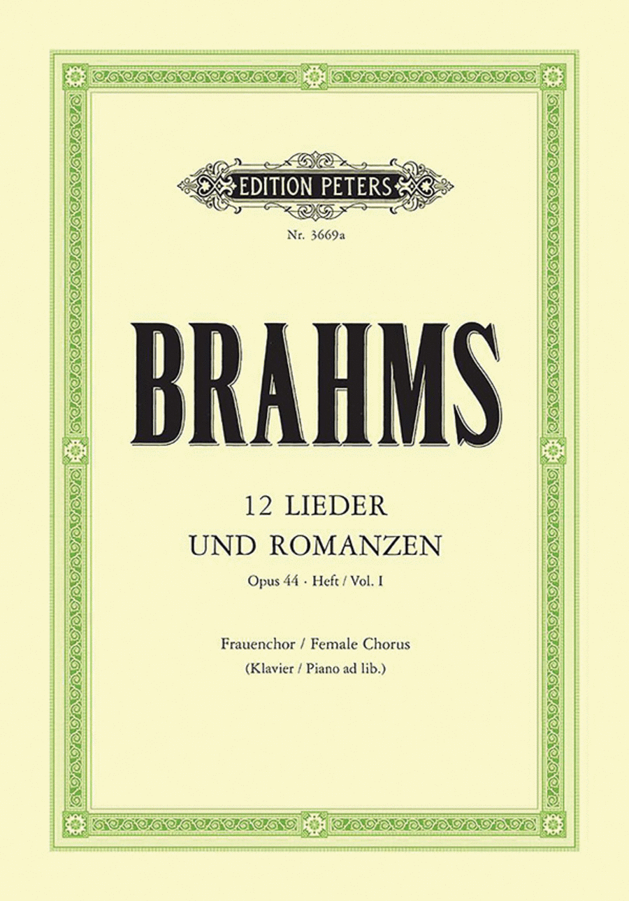 12 Lieder und Romanzen Op. 44 SSAA scores gallery preview page 1