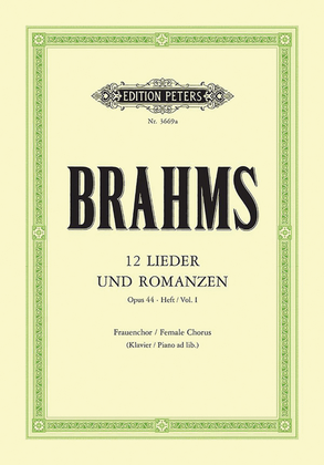 Book cover for 12 Lieder und Romanzen Op. 44