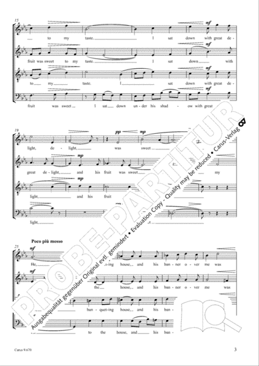 I sat down under his shadow 4-Part scores gallery preview page 4
