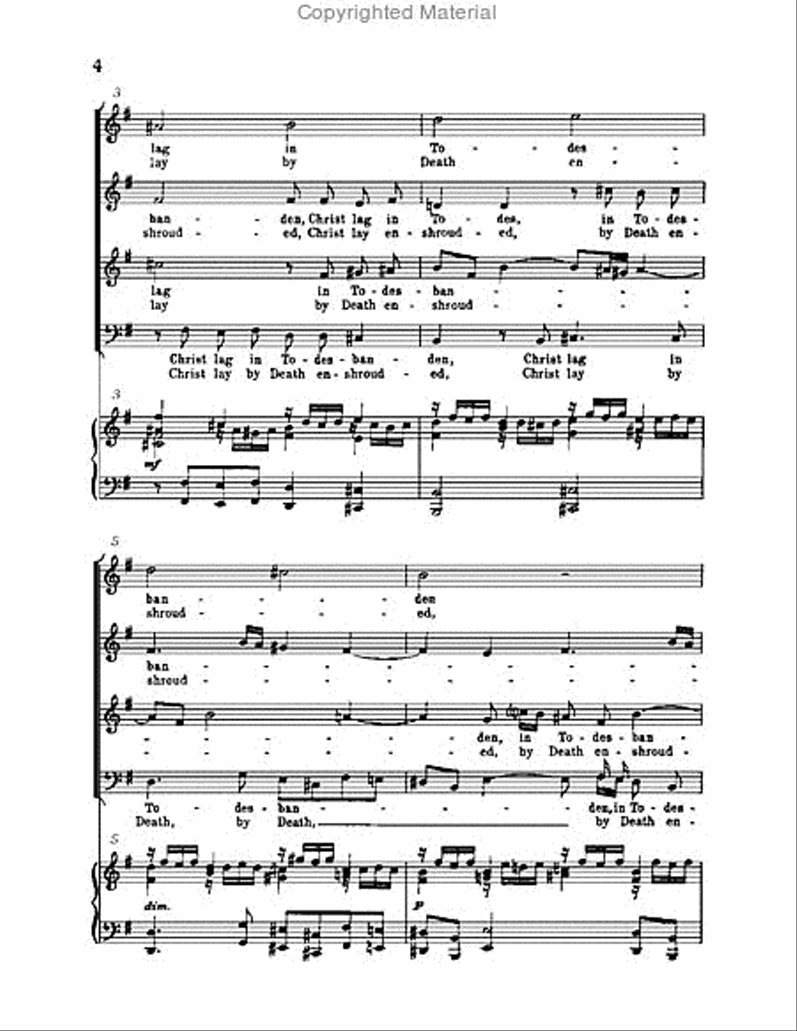 Christ lag in Todsbanden, BWV 4 Choir scores gallery preview page 4