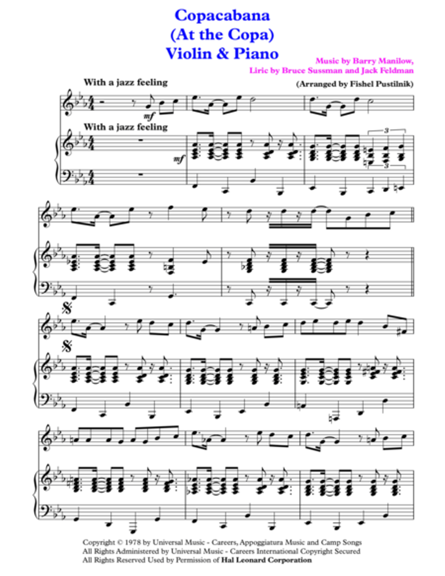 Copacabana (At The Copa) Small Ensemble scores gallery preview page 2