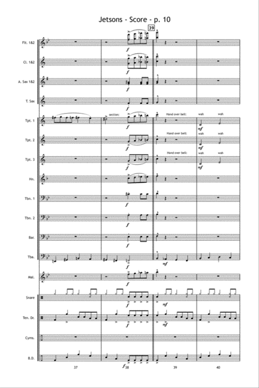 Jetsons Marching Band scores gallery preview page 11