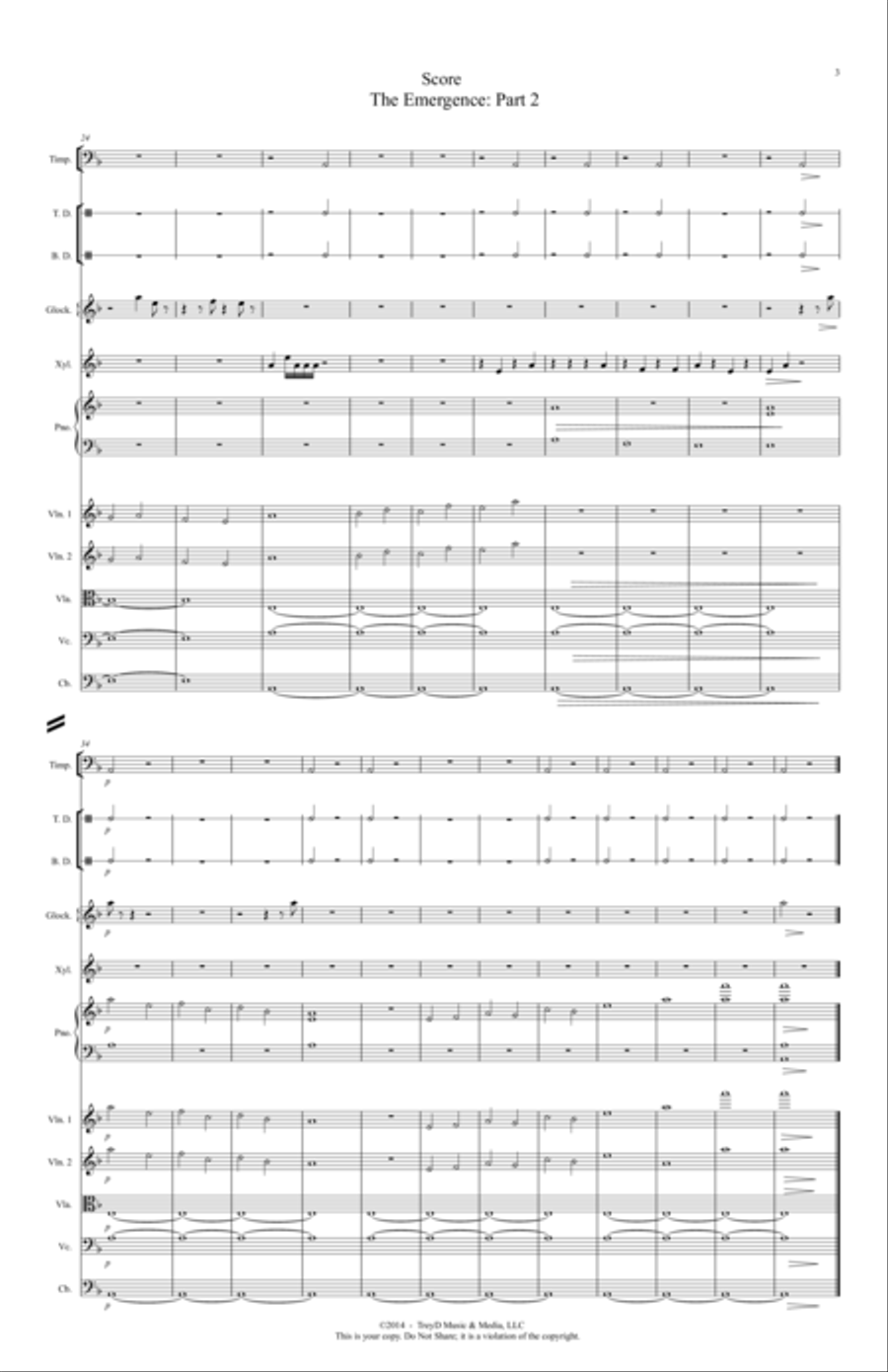 The Emergence, Part 2 The Emergence, Part 2 Chamber Orchestra scores gallery preview page 3