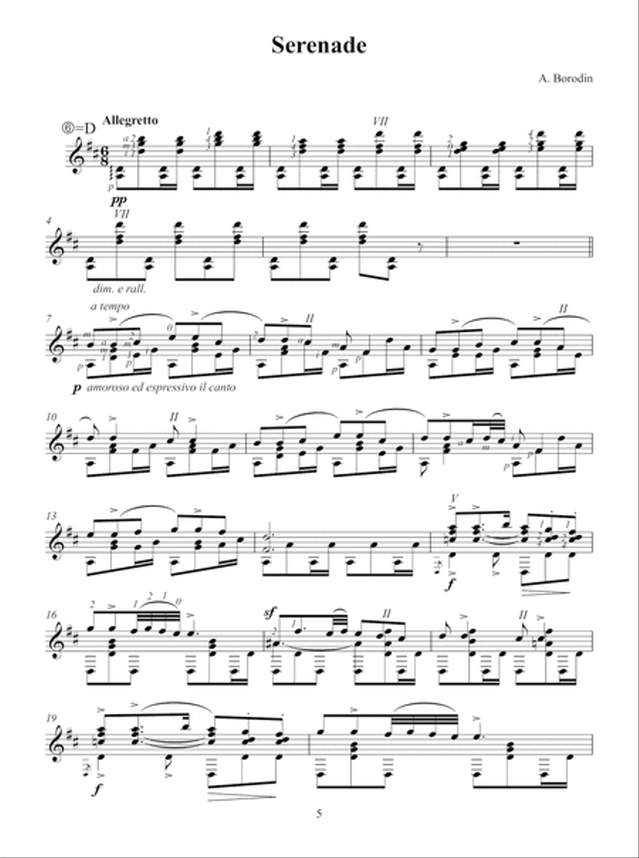 Masters of Russian Composition: Alexander Borodin and Anatoly Lyadov Acoustic Guitar scores gallery preview page 11