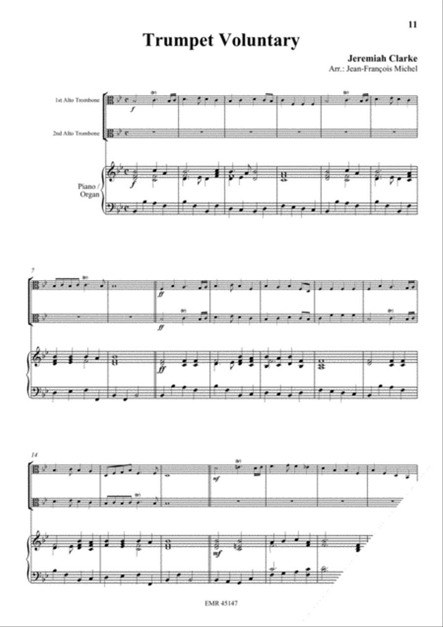 Halleluja (Handel) / Ave Maria (Bach-Gounod) / Trumpet Voluntary (Clarke) Trumpet scores gallery preview page 5