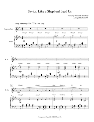 SAVIOR, LIKE A SHEPHERD LEAD US (Hymn Arrangement for Piano and Sop. Saxophone)