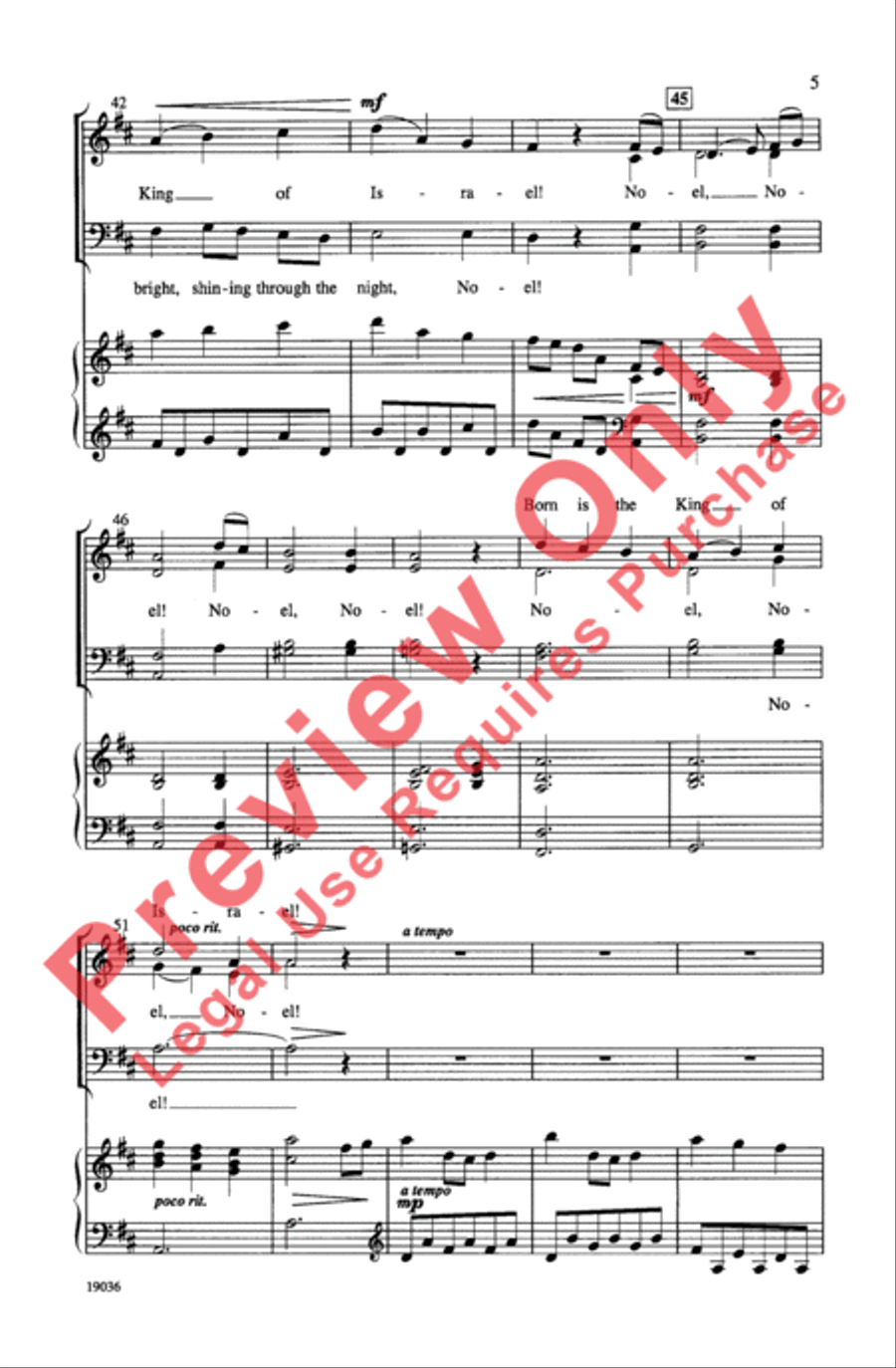 Minuet Noel Minuet Noel 4-Part scores gallery preview page 5