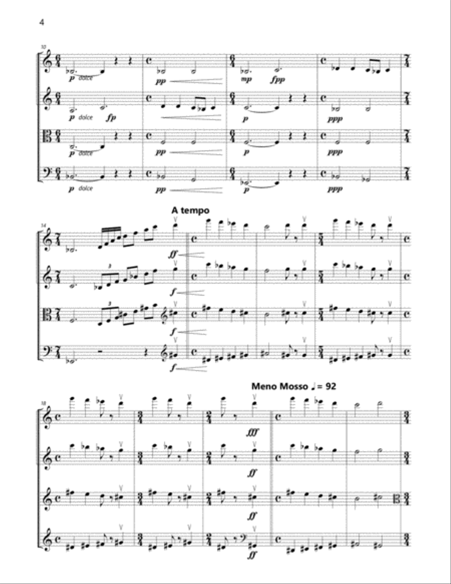 Nuestro señor el desollado String Quartet scores gallery preview page 4