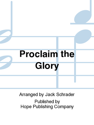Book cover for Proclaim the Glory of the Lord