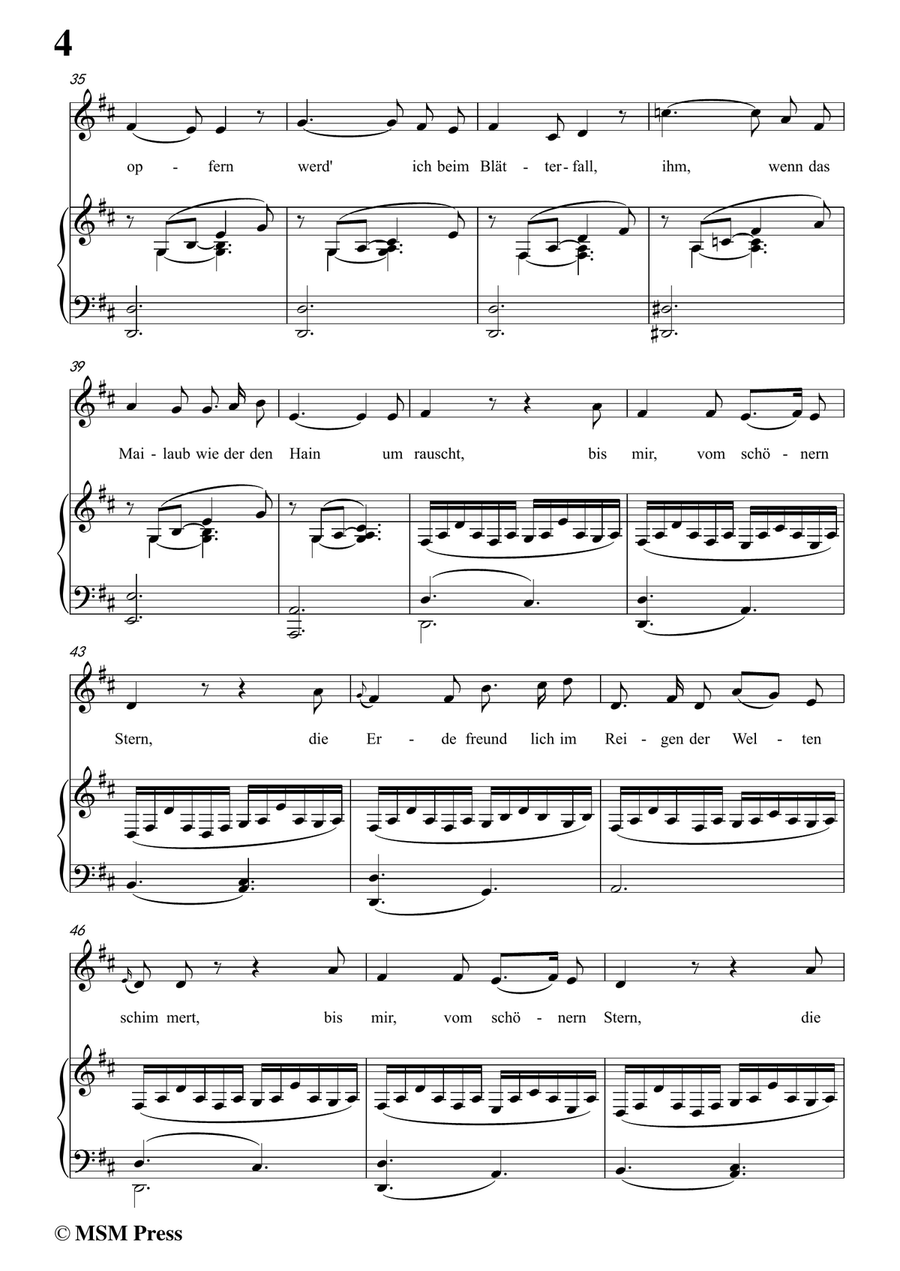 Schubert-Todtenopfer,in d minor,for Voice&Piano by Franz Schubert Piano, Vocal - Digital Sheet Music page 6