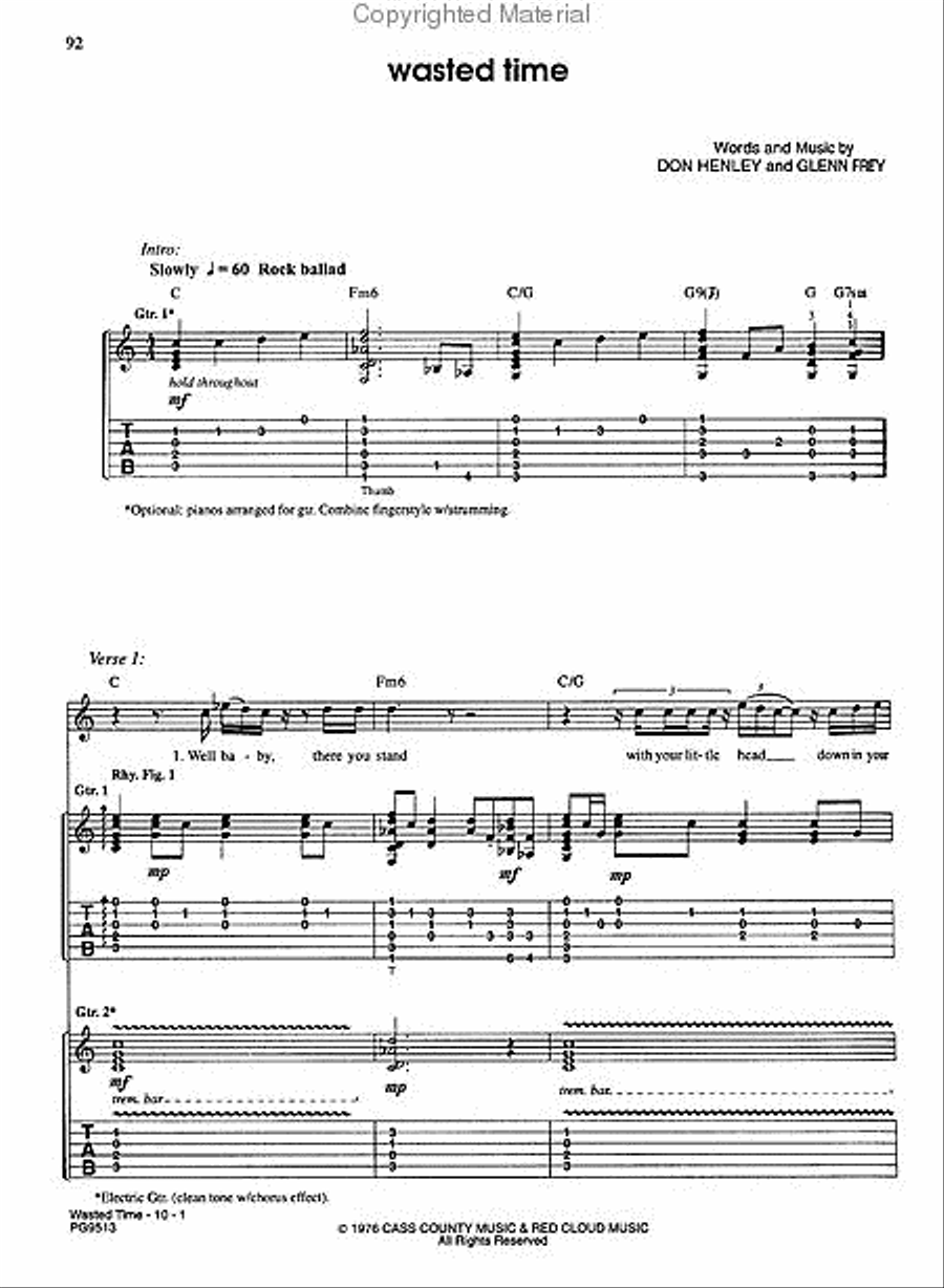 Eagles – Hell Freezes Over Electric Guitar scores gallery preview page 4
