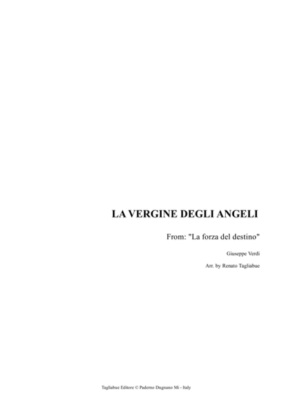 LA VERGINE DEGLI ANGELI - G. Verdi - For Soprano, Tenor and Organ image number null