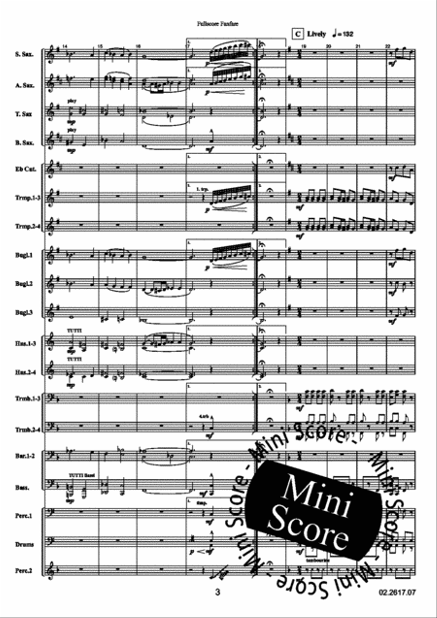For Fans Only Fanfare Band scores gallery preview page 7