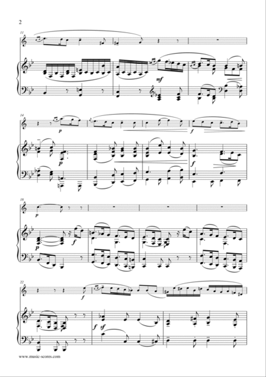 Cimarosa Siciliana - 3rd movement from Oboe Concerto - Clarinet and Piano Clarinet Solo scores gallery preview page 2