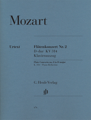 Book cover for Concerto for Flute and Orchestra D major KV 314
