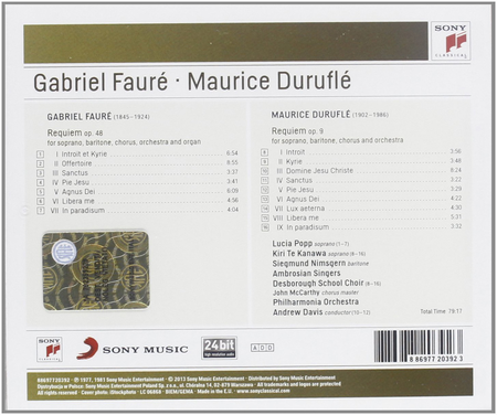 Faure: Requiem Op. 48 - Durufle: Requiem Op. 9