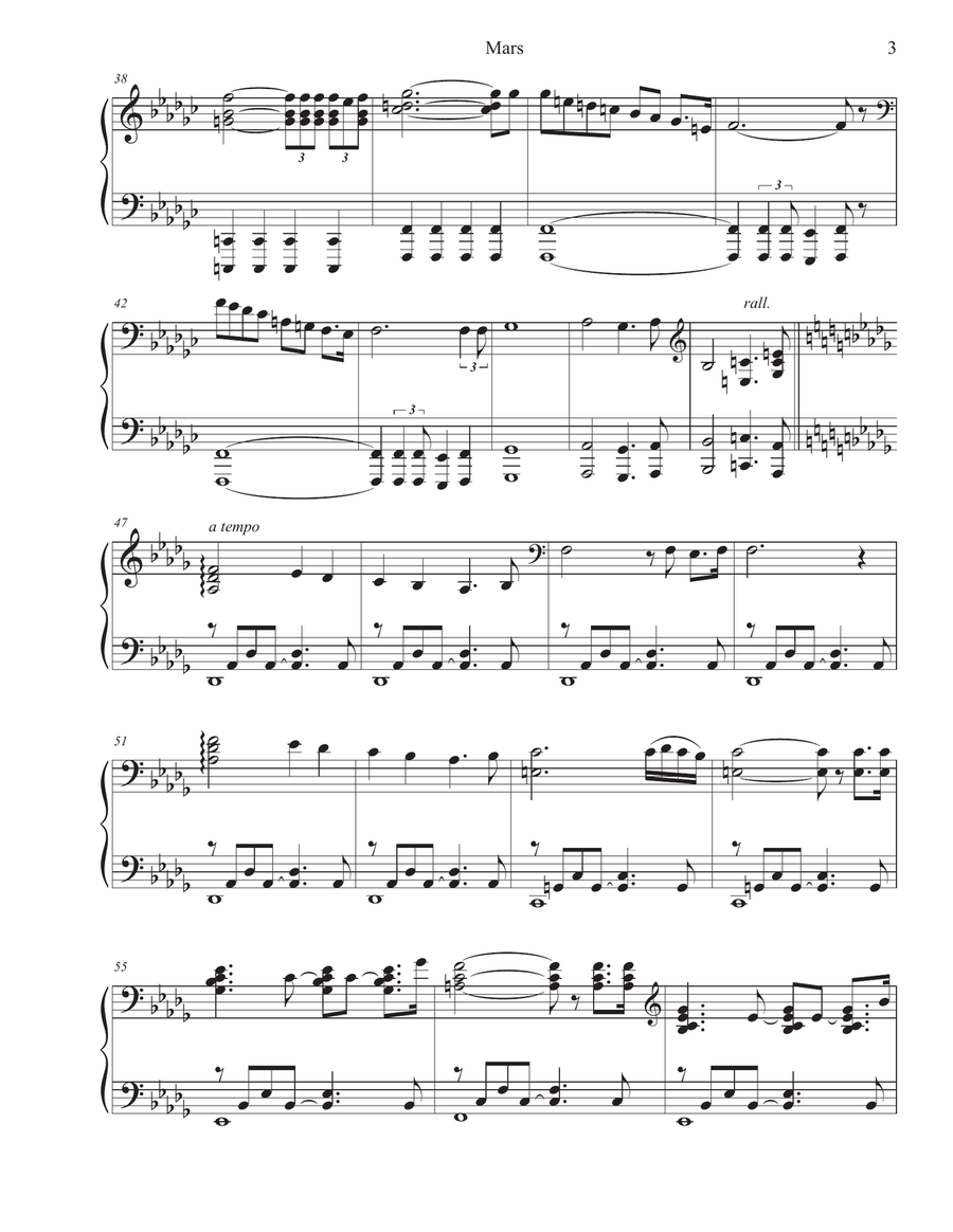 Mars (Piano solo) Piano Method scores gallery preview page 3