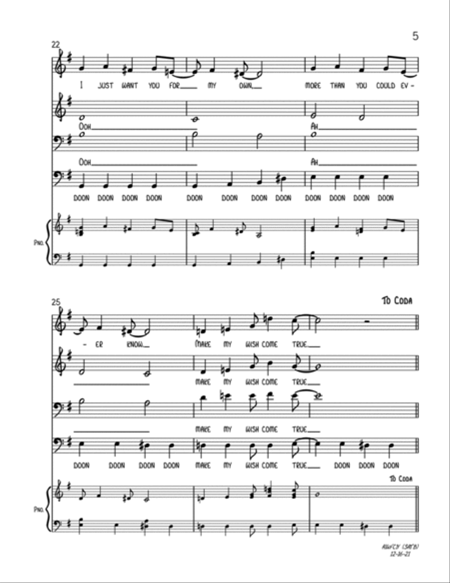 All I Want For Christmas Is You 4-Part scores gallery preview page 5